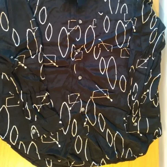 Vintage Cafe Abstract Geometric Button Down Shirt - Picture 3 of 7